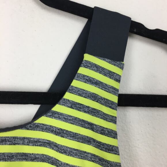 Lululemon Swift Athletic Tank Top Size 8 Yellow Gray Striped - Picture 4 of 11